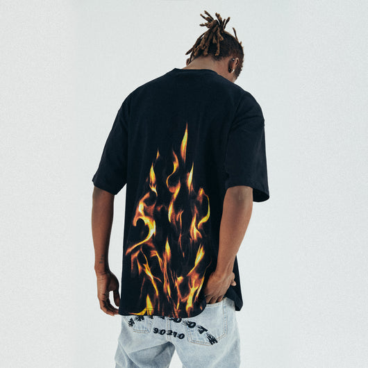 Playera Fire Cuello Redondo Manga Corta para Hombre - Image 3