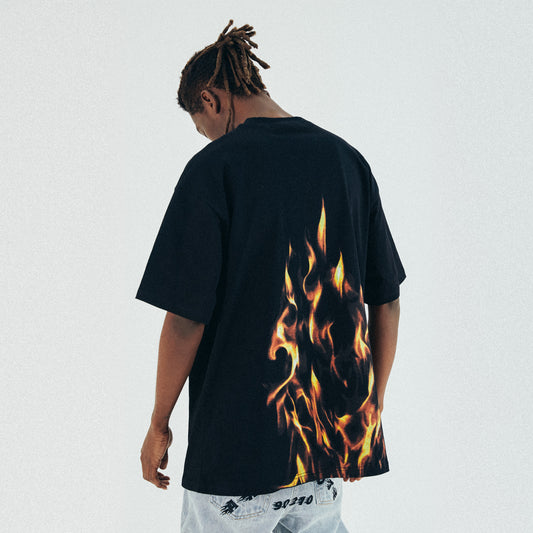 Playera Fire Cuello Redondo Manga Corta para Hombre