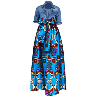 Falda Batik de Algodón Africano para Mujer - Image 3