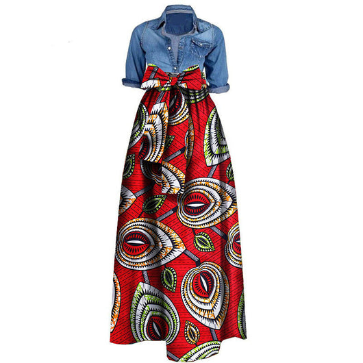 Falda Batik de Algodón Africano para Mujer