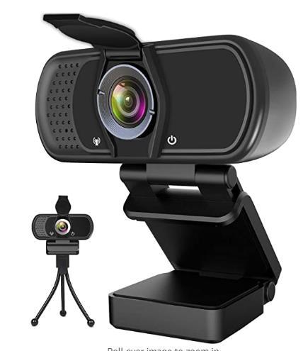 Cámara Web USB 1080P Full HD con Micrófono para Videoconferencias y Clases en Línea