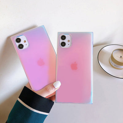 Funda Protectora Láser Cuadrada Púrpura Compatible con iPhone 12 Pro Max, 11, XS, XR, Mini, 8P y 7 - Image 6