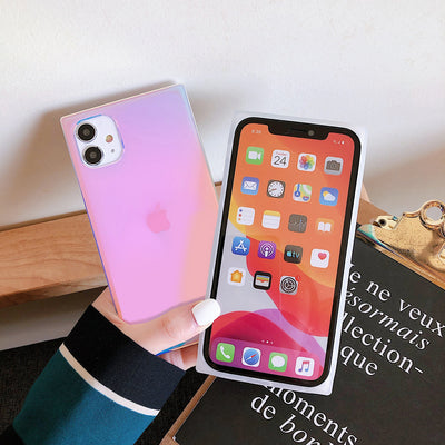 Funda Protectora Láser Cuadrada Púrpura Compatible con iPhone 12 Pro Max, 11, XS, XR, Mini, 8P y 7 - Image 7