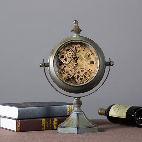 Reloj de Engranajes Estilo Industrial Retro Americano
