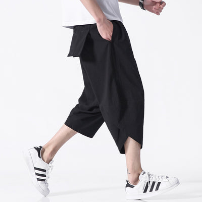 Pantalones Capri Harem de Lino Japonés Talla Grande para Hombre - Comodidad sin Costuras - Image 4