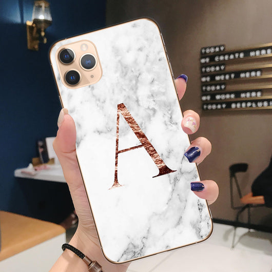 Funda Protectora de Mármol Mate para Teléfono Móvil Tamaño Mini