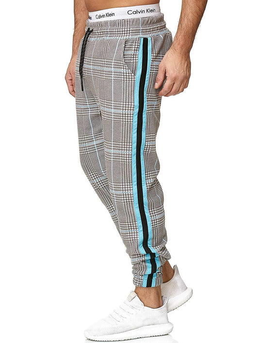 Pantalones Casuales para Hombre con Estampado Pata de Gallo y Bloques de Color - Image 11