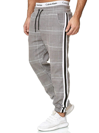 Pantalones Casuales para Hombre con Estampado Pata de Gallo y Bloques de Color - Image 12