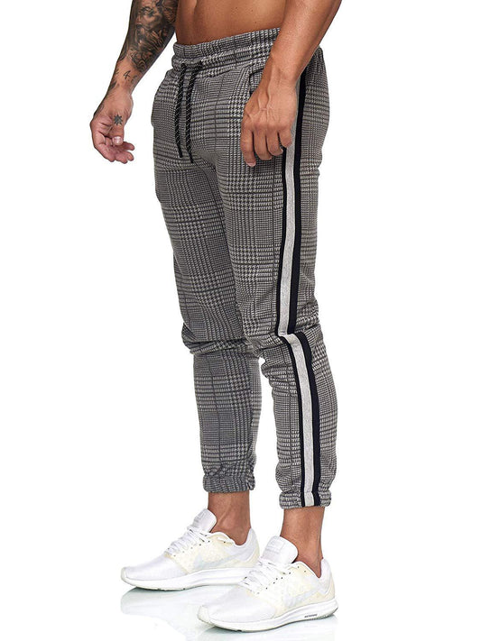Pantalones Casuales para Hombre con Estampado Pata de Gallo y Bloques de Color - Image 2