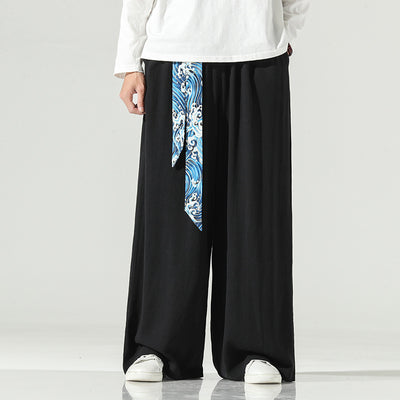 Pantalones Anchos de Lino Estilo Chino Retro - Corte Recto Verano Otoño - Image 12