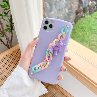 Funda Protectora iPhone 12 con Pulsera Oso - Resistencia Antichoque TPU - Image 7