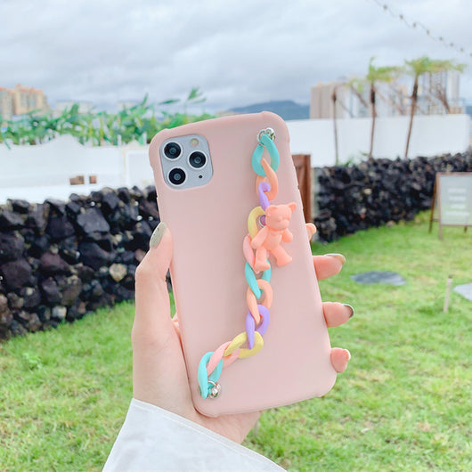 Funda Protectora iPhone 12 con Pulsera Oso - Resistencia Antichoque TPU - Image 11