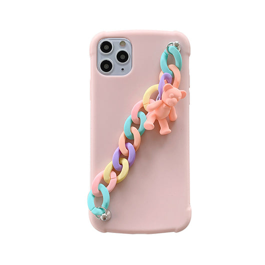 Funda Protectora iPhone 12 con Pulsera Oso - Resistencia Antichoque TPU - Image 6