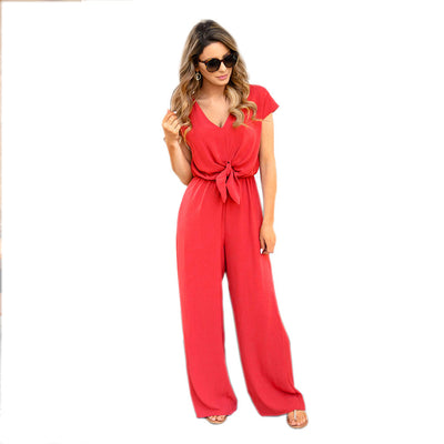 Jumpsuit Ejecutivo de Manga Corta para Mujer - Image 3