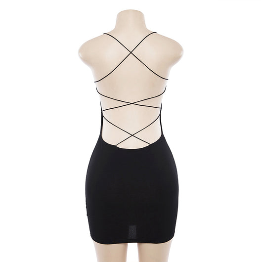 Falda Cadera con Tirantes Halter y Espalda Abierta - Image 5