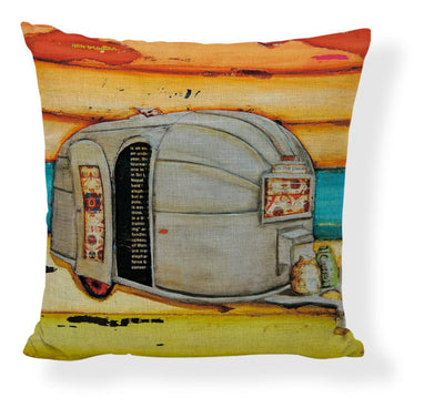 Funda de Almohada Pintura al Óleo con Paisaje de Barco y Auto Caricatura - Image 40