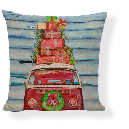 Funda de Almohada Pintura al Óleo con Paisaje de Barco y Auto Caricatura - Image 47