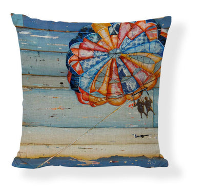 Funda de Almohada Pintura al Óleo con Paisaje de Barco y Auto Caricatura - Image 46