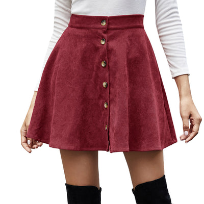 Falda Retro de Pana Cintura Alta para Mujer - Image 13