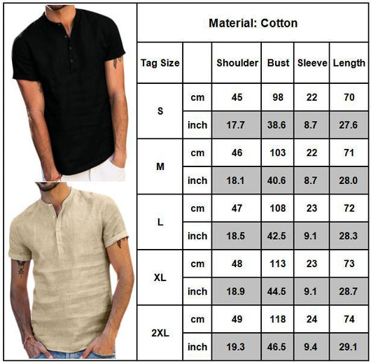 Camisa de Algodón y Lino con Cuello y Manga Corta - Image 7