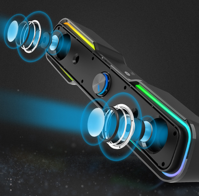 Subwoofer Multimedia RGB con Cable para PC, Notebook y Móvil - Image 9