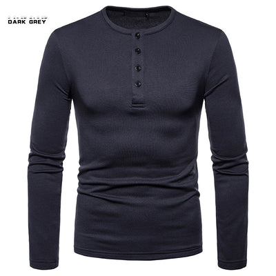 Playera Henley Térmica de Manga Larga con Cuello Elevado - Tela Velvet Premium - Image 9