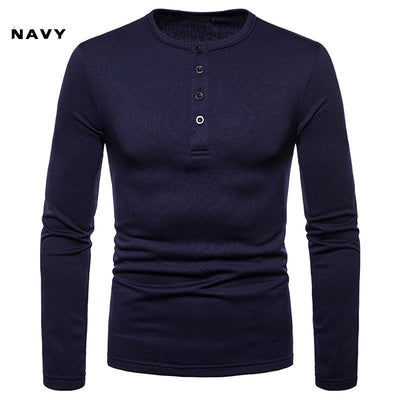 Playera Henley Térmica de Manga Larga con Cuello Elevado - Tela Velvet Premium - Image 2