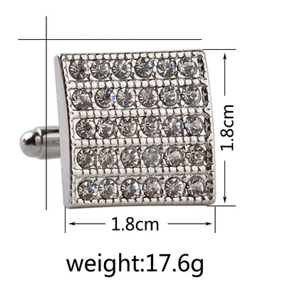 Gemelos Cuadrados de Diamante para Hombre - Gemelos Franceses de Lujo - Image 11
