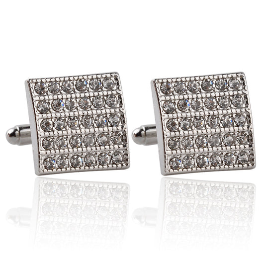 Gemelos Cuadrados de Diamante para Hombre - Gemelos Franceses de Lujo - Image 2