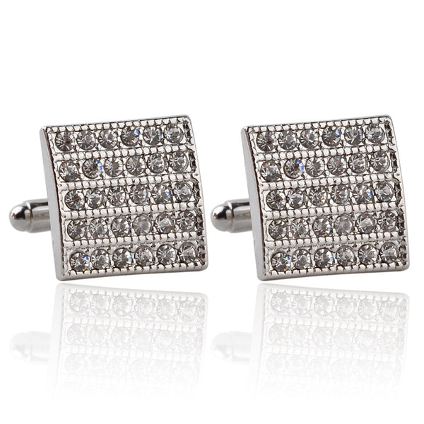 Gemelos Cuadrados de Diamante para Hombre - Gemelos Franceses de Lujo