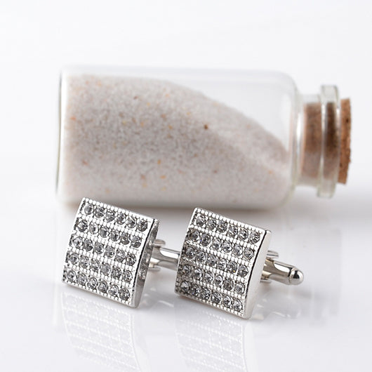 Gemelos Cuadrados de Diamante para Hombre - Gemelos Franceses de Lujo - Image 4