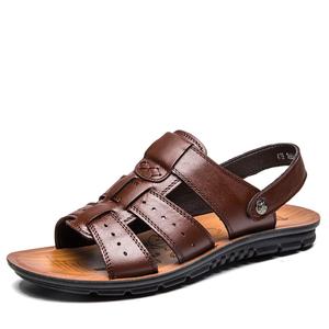 Sandalias Casuales Hombre Talla Grande - Zapatos de Playa en Cuero Genuino - Image 2