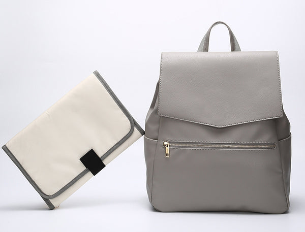 Bolsa Maternal Multifuncional PU con Doble Mochila y Gran Capacidad