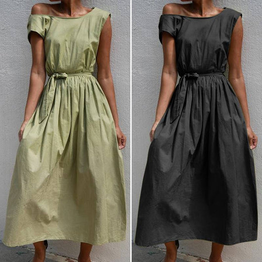 Vestido Largo Sin Mangas Elegante para Mujer