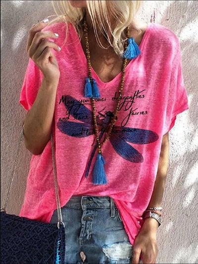 Blusa Suelta Estampada V-Neck para Mujer - Talla Grande Verano - Image 7