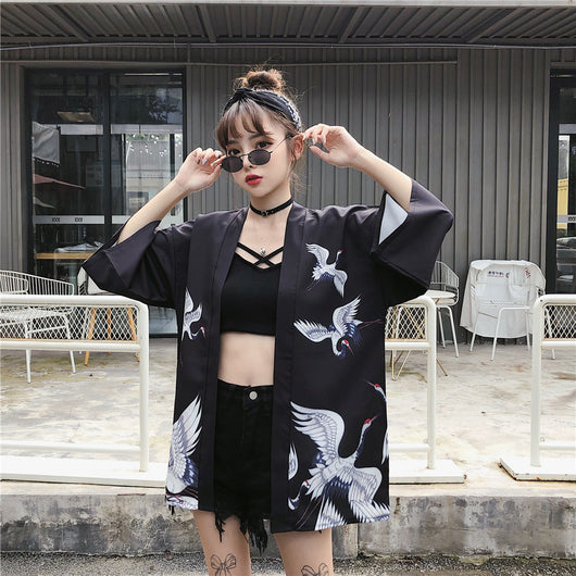 Cardigan Kimono Hanfu Estilo Chino Retro con Protección Solar y Encaje - Image 2