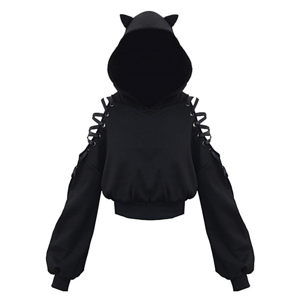 Sudadera con Capucha para Mujer - Manga Larga Otoñal