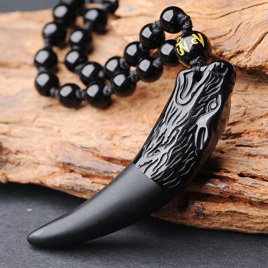 Colgante de Obsidiana Langfang para Hombre - Protección y Estilo Natural - Image 4