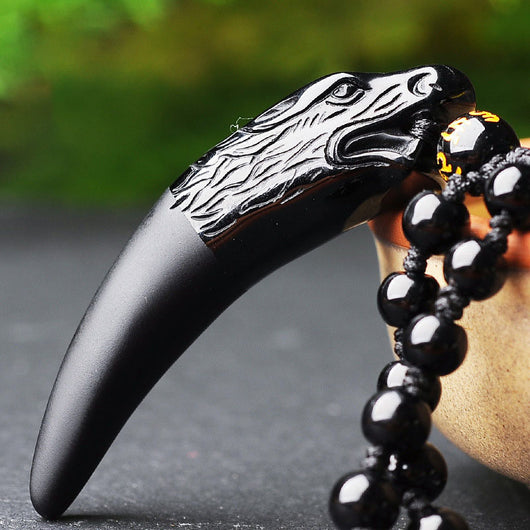 Colgante de Obsidiana Langfang para Hombre - Protección y Estilo Natural - Image 3