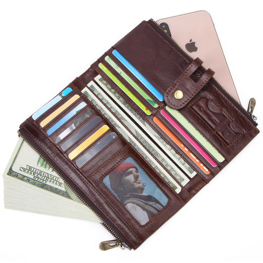 Cartera Vintage de Cuero para Hombre con Gran Capacidad - Image 6