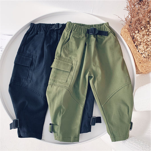 Pantalones de Trabajo Infantiles Xiaojiejia - Casual Otoño para Niños - Image 3