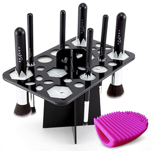Organizador de Brochas de Maquillaje con 14 Espacios - Secador y Soporte de Exhibición - Image 4
