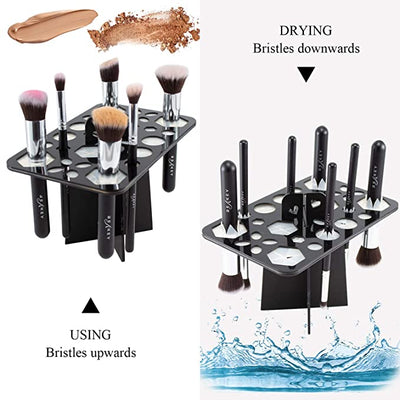 Organizador de Brochas de Maquillaje con 14 Espacios - Secador y Soporte de Exhibición - Image 3