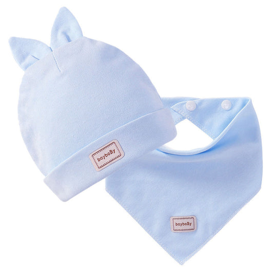 Gorro Bebé Algodón con Babero Integrado - Colores Sólidos Niños y Niñas - Image 21