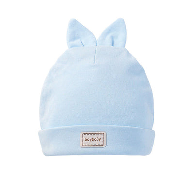 Gorro Bebé Algodón con Babero Integrado - Colores Sólidos Niños y Niñas - Image 3
