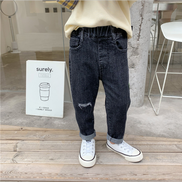 Pantalones Vaqueros para Niños Estilo Coreano - Jeans Otoño Tendencia Infantil