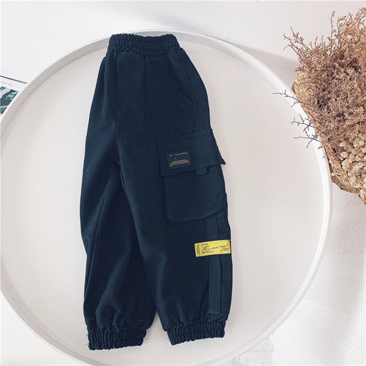 Overoles para Niños Otoño-Invierno con Bolsillos Grandes, Pantalones de Algodón Casual Trendy - Image 7