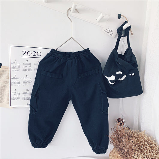 Overoles para Niños Otoño-Invierno con Bolsillos Grandes, Pantalones de Algodón Casual Trendy - Image 3