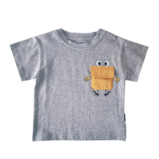 Playera Infantil de Verano con Bolsillo y Contraste de Colores
