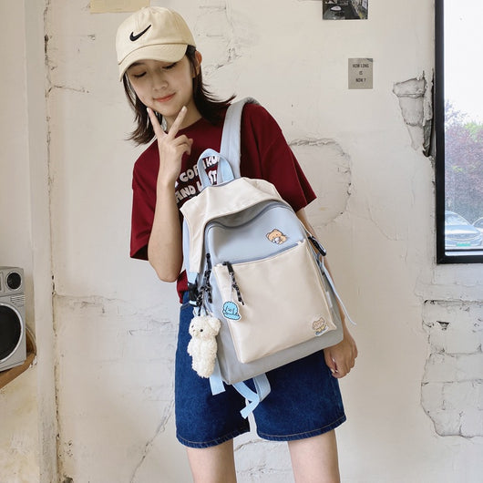 Mochila Escolar Coreana Estilo Universitario - Diseño Trendy Ins para Estudiantes - Image 12